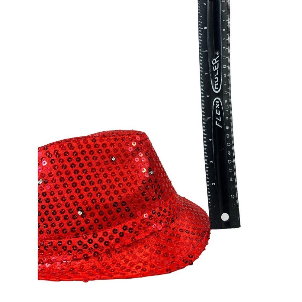 Ruby Red Sequin Hat NWT - image 7